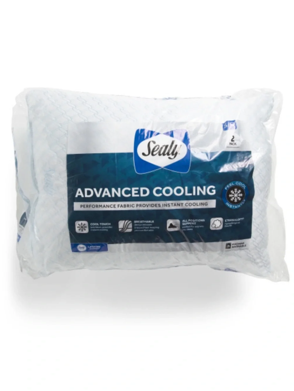 SEALY Advanced Cooling Pillow - White (2-Pack)